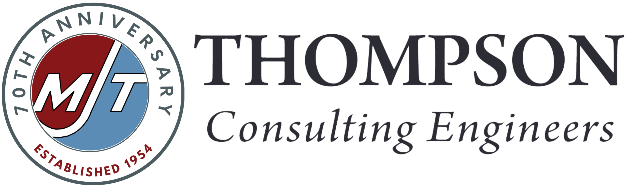 Thompson Consulting Engineers 70th anniversary logo